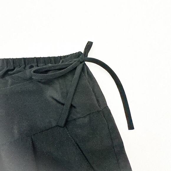 Hatch Black Pleated Detail Side String Pant Skinny Style Size Large - Picture 7 of 8